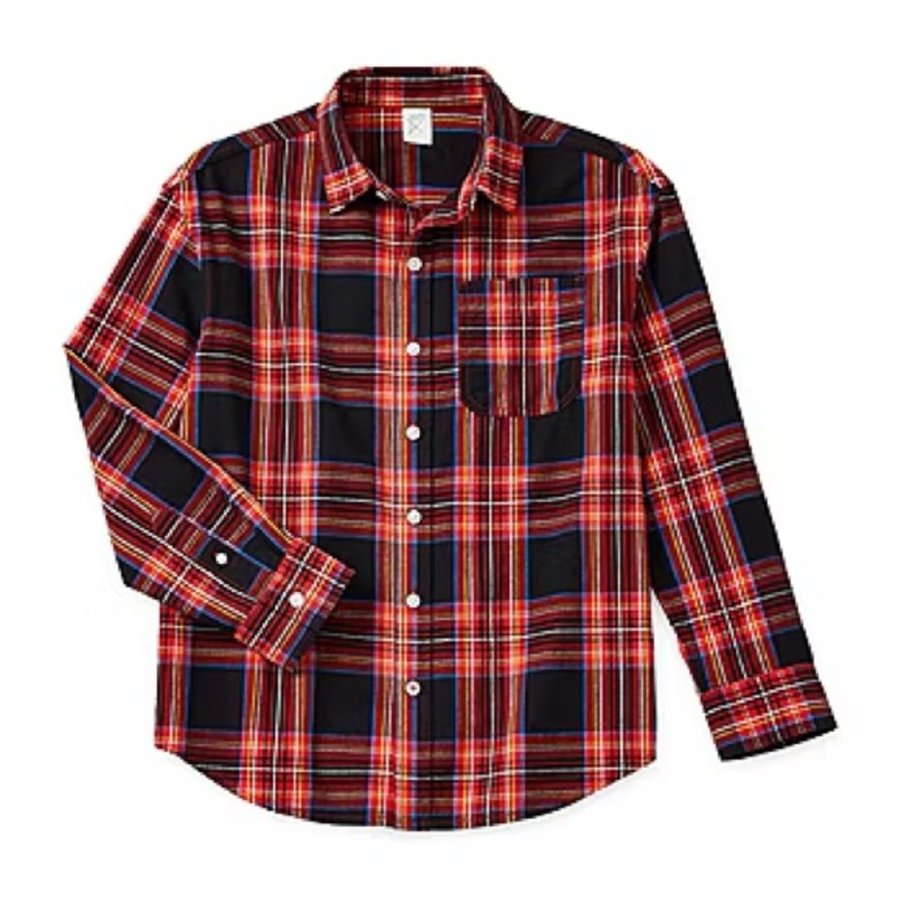 XL Boys Plaid Button Down